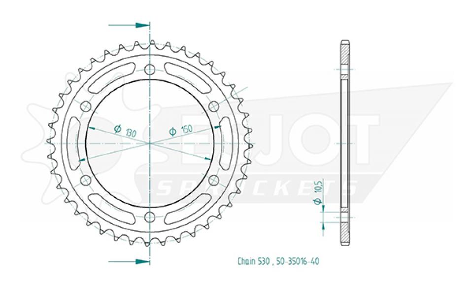 Couronne de transmission Esjot pour Moto Yamaha 1200 FJ 1986 à 1990 Neuf