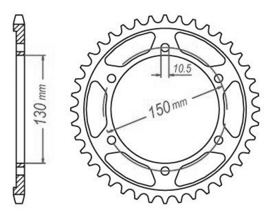 Couronne de transmission Esjot pour Moto Yamaha 600 FZS Fazer 1998 à 2003 48 dents pas 530 Neuf