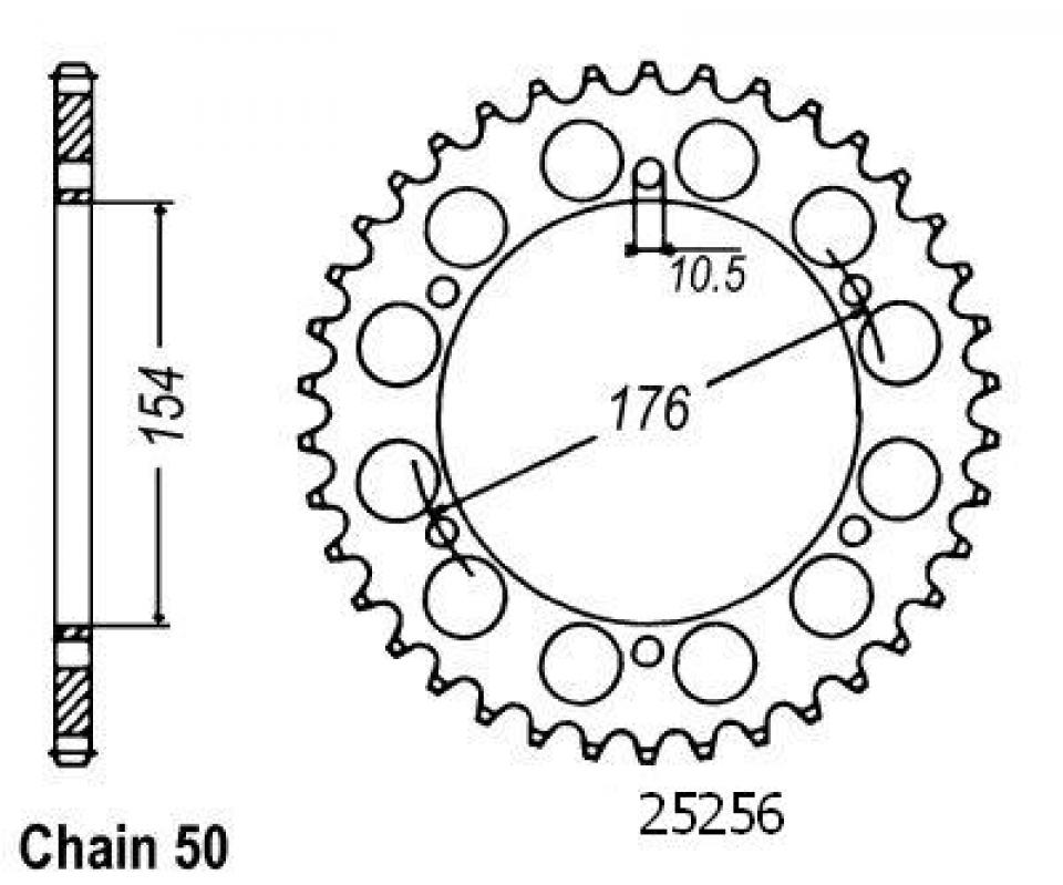 Couronne de transmission Esjot pour Moto Honda 800 VFR X Crossrunner 2011 à 2016 Neuf