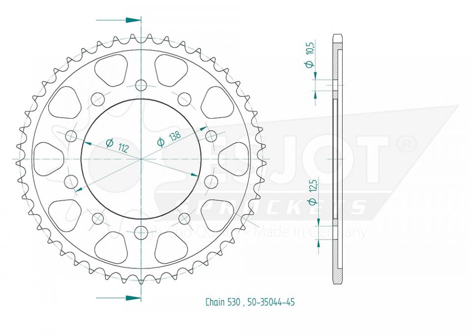 Couronne de transmission Esjot pour Moto Neuf