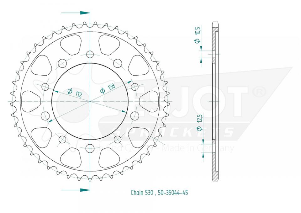 Couronne de transmission Esjot pour Moto Neuf