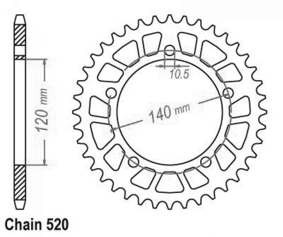 Couronne de transmission Esjot pour Moto Neuf