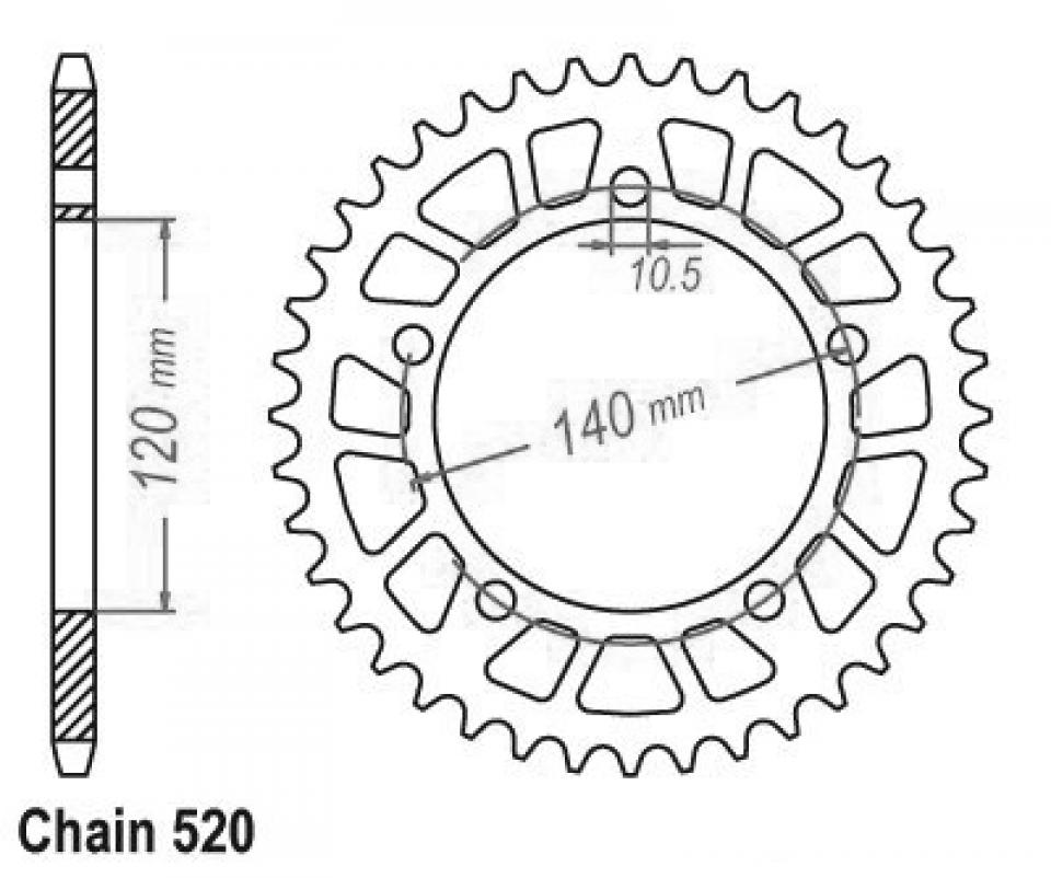 Couronne de transmission Esjot pour Moto Neuf