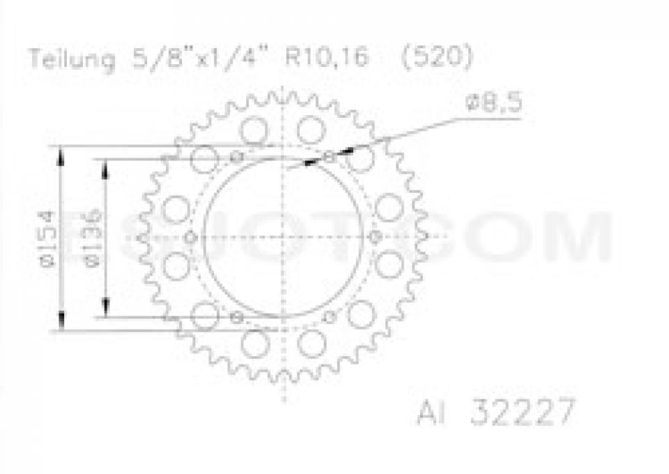 Couronne de transmission Esjot pour moto BMW 650 G X-Country 2007 à 2010 47 dts P520