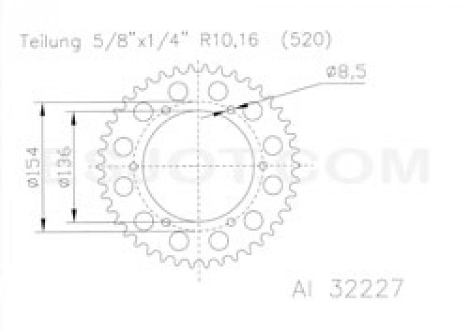 Couronne de transmission Esjot pour moto BMW 650 G X-Country 2007 à 2010 47 dts P520