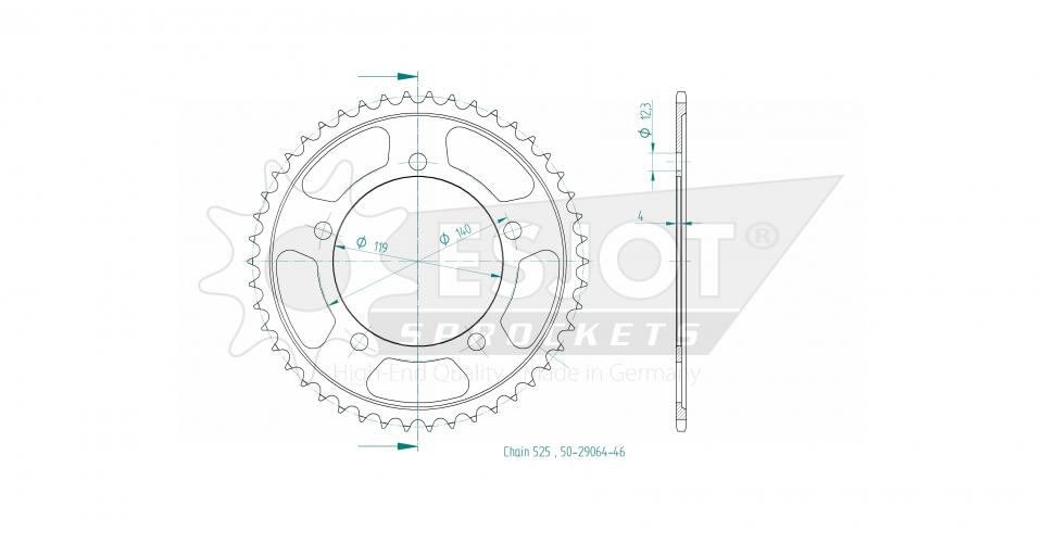 Couronne de transmission Esjot pour Moto BMW 1000 S Rr 2024 Neuf