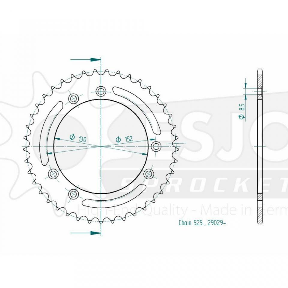 Couronne transmission Esjot pour moto Cagiva 1000 Navigator T 2000 à 2005 41 dts