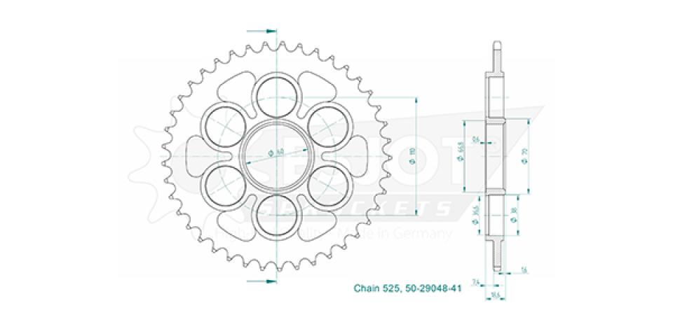 Couronne de transmission Esjot pour Moto Ducati 1000 Panigale V4 S 2018 à 2020 Neuf