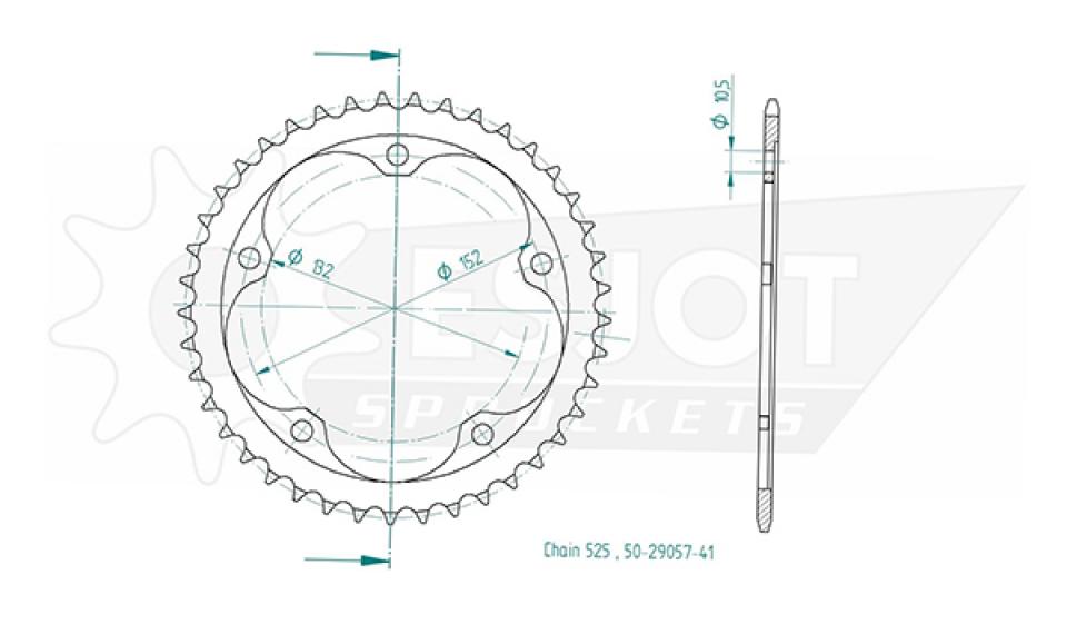 Couronne de transmission Esjot pour Moto MV Agusta 1000 F4 RR Corsa Corta 2011 à 2012 Neuf