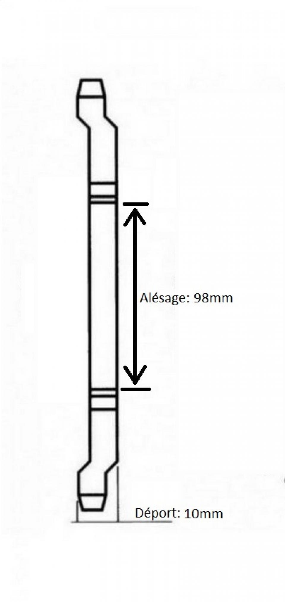 Couronne de transmission 60 dts pas 415 Ø98mm noir MBK 51 pour mobylette cyclomoteur