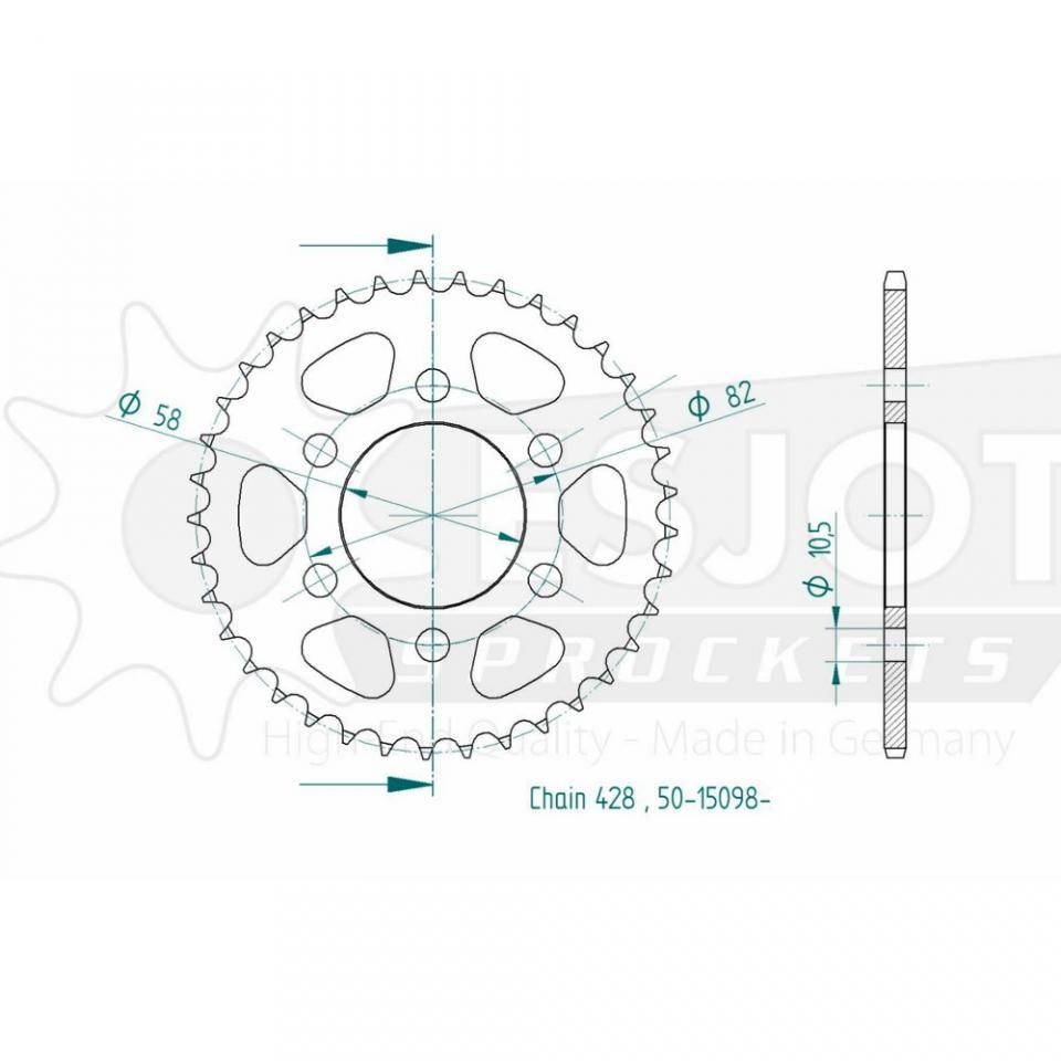 Couronne de transmission Esjot pour moto Benelli 125 TNT Cbs 2017 à 2019 Neuf