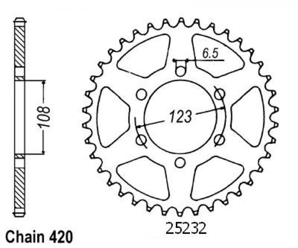 Couronne de transmission Sifam pour Moto Derbi 50 Senda Sm Drd Racing 2011 à 2016 Neuf