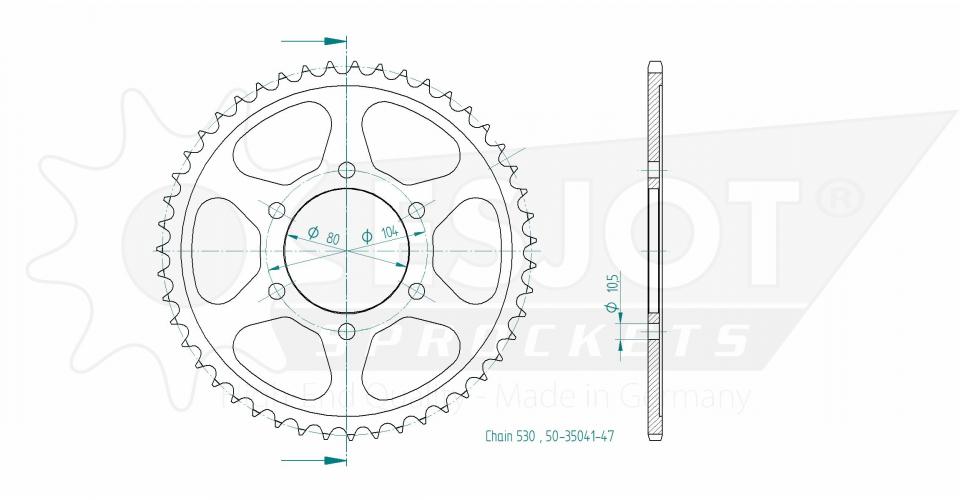 Couronne de transmission Esjot pour Moto Neuf