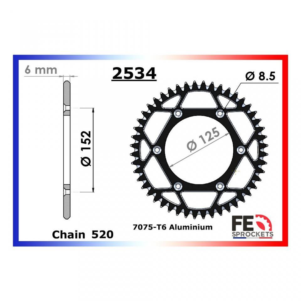 Couronne transmission FE pour moto Beta 300 X-Trainer 2T Après 2015 51 dts P520