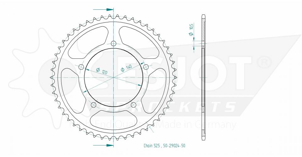 Couronne de transmission Esjot pour Auto Neuf