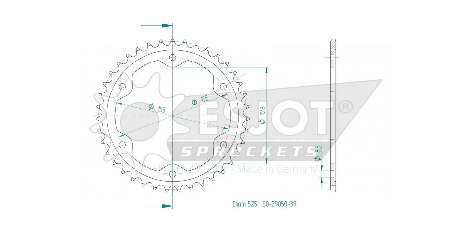 Couronne de transmission Esjot pour Auto Neuf