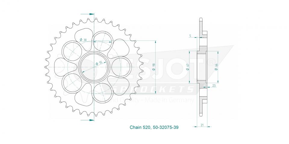 Couronne de transmission Esjot pour Auto Neuf
