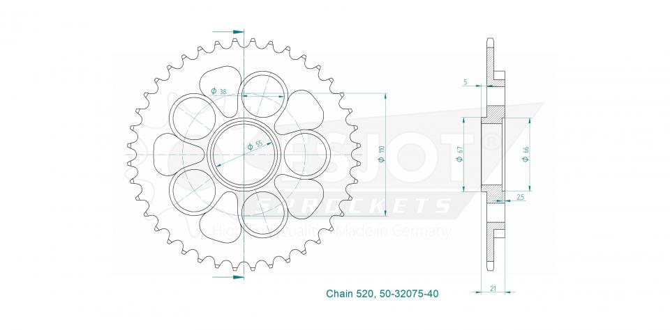 Couronne de transmission Esjot pour Auto Neuf