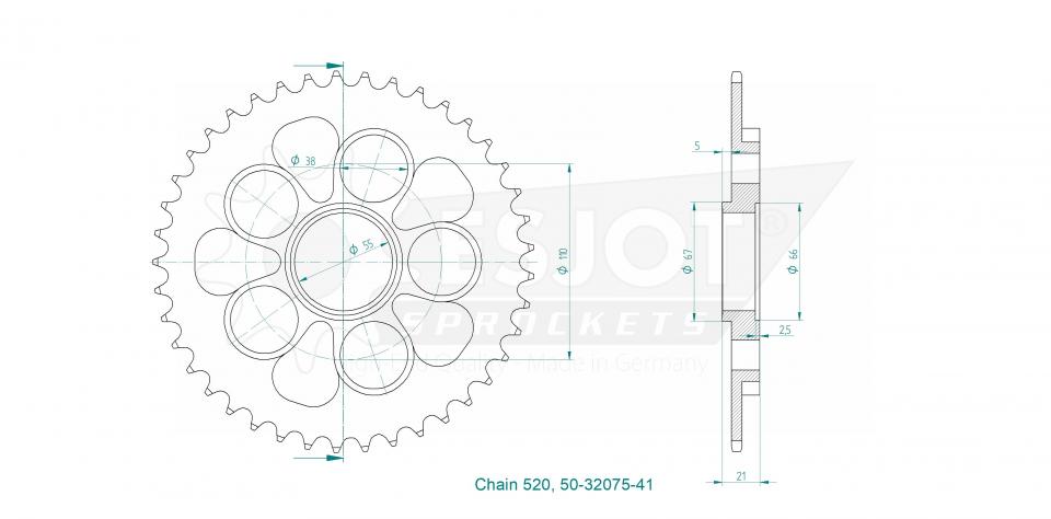 Couronne de transmission Esjot pour Auto Neuf