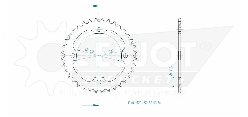 Couronne de transmission Esjot pour Auto Neuf