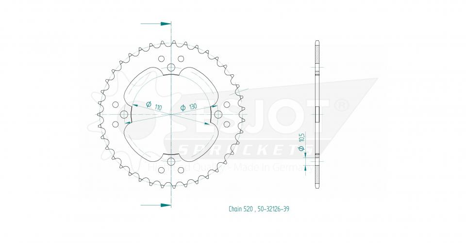 Couronne de transmission Esjot pour Auto Neuf