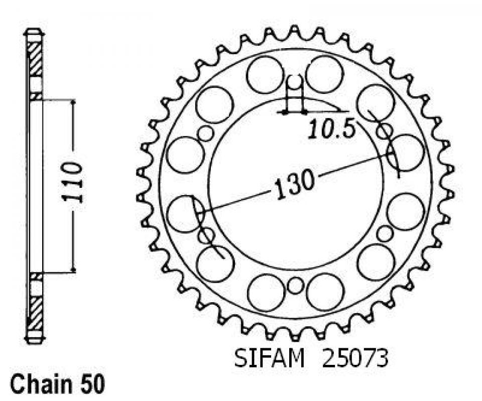 Couronne de transmission Esjot pour Moto Yamaha 1000 YZF R1 2009 à 2014 Neuf