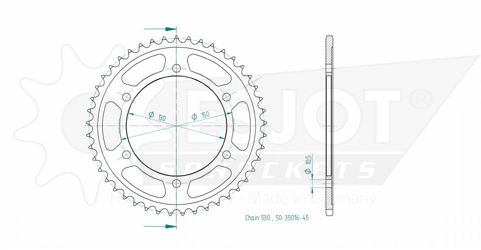 Couronne de transmission Esjot pour Auto Neuf