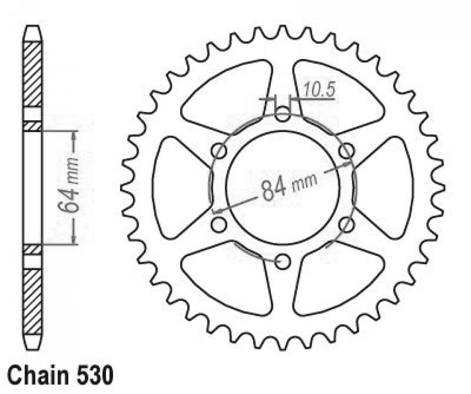 Couronne de transmission Esjot pour Moto Suzuki 400 Gsx S Twin 1981 Neuf