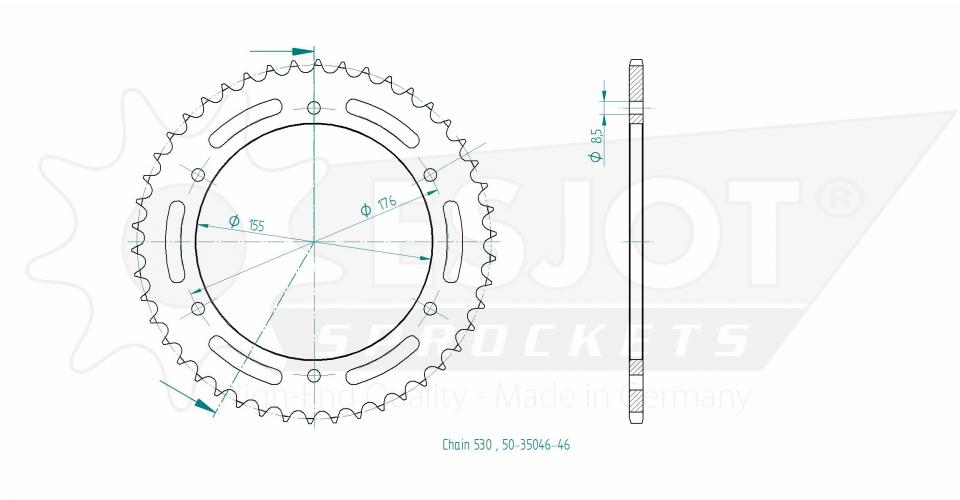 Couronne de transmission Esjot pour Auto Neuf