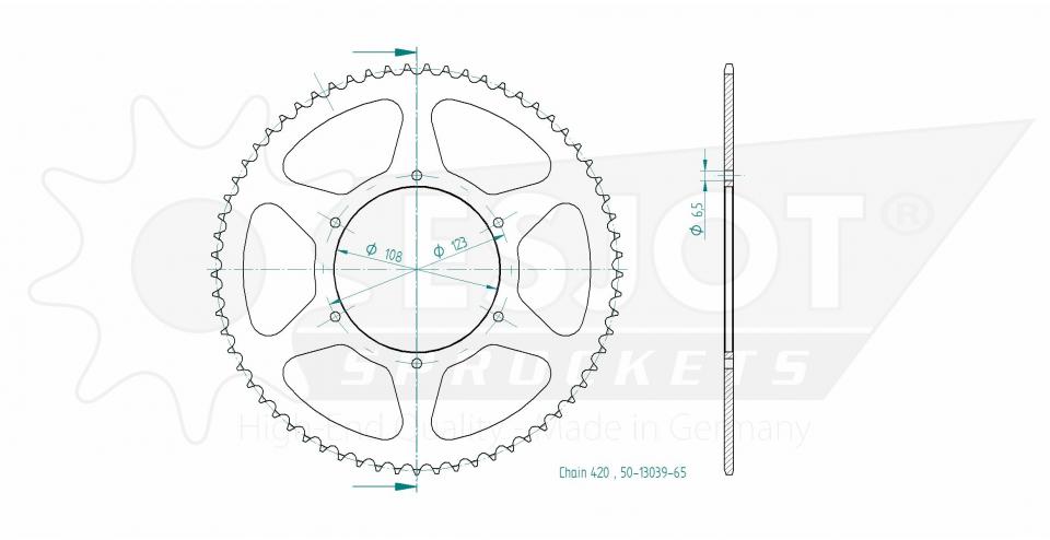 Couronne de transmission Esjot pour Auto Neuf