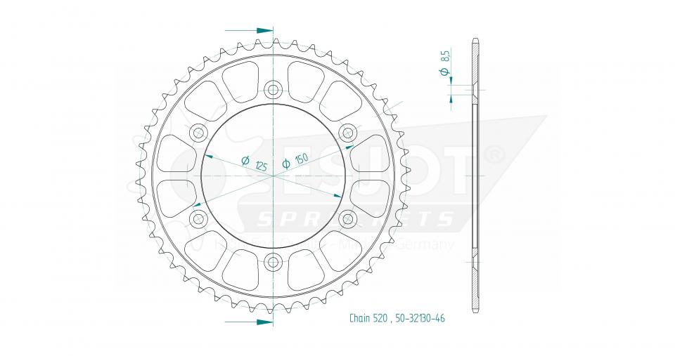 Couronne de transmission Esjot pour Auto Neuf