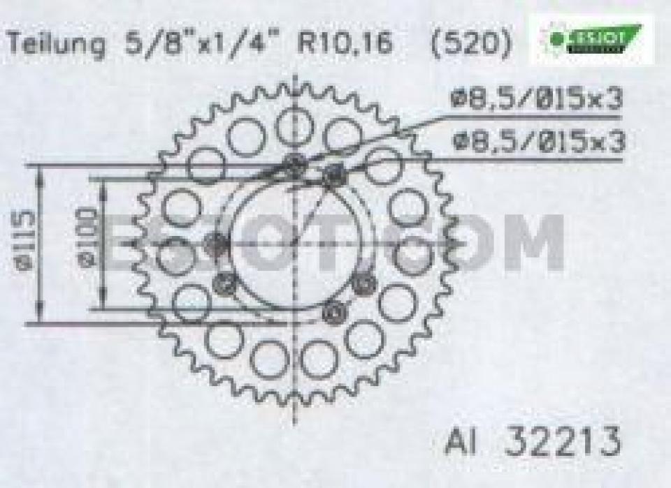 Couronne de transmission Esjot pour Moto Gas gas 125 Pp Pampera 2002 Neuf