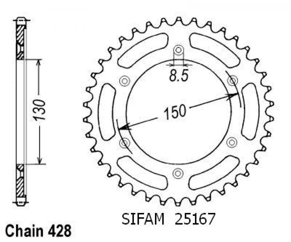 Couronne de transmission Sifam pour Auto Neuf