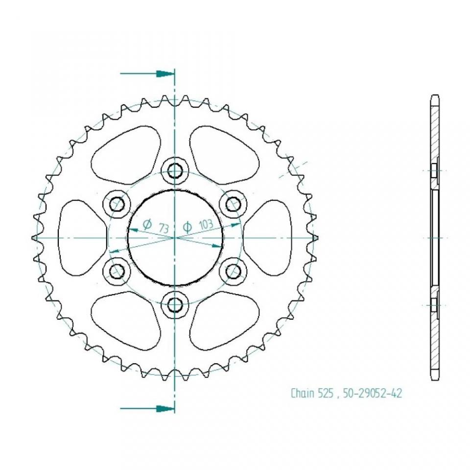 Couronne de transmission Esjot pour Ducati 1200 MULTISTRADA V4 2021 à 2024 Neuf