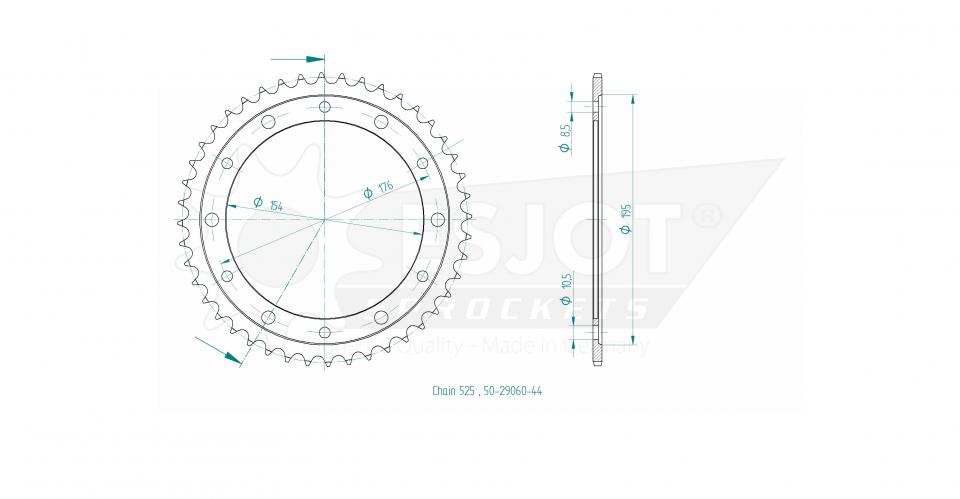 Couronne de transmission Esjot pour Moto Honda 1000 CB R NEO SPORTS CAFE 2018 à 2024 Neuf