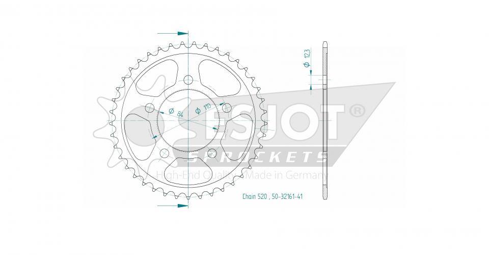 Couronne de transmission Esjot pour Moto Honda 500 CB X ABS EURO5 2019 à 2023 Neuf