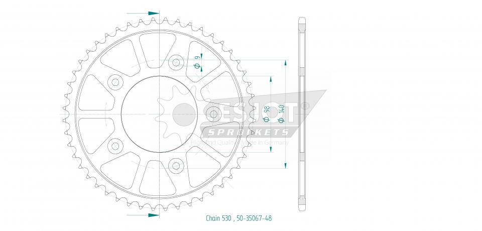 Couronne de transmission Esjot pour Moto Harley Davidson 1250 PAN AMERICA 2021 à 2023 Neuf