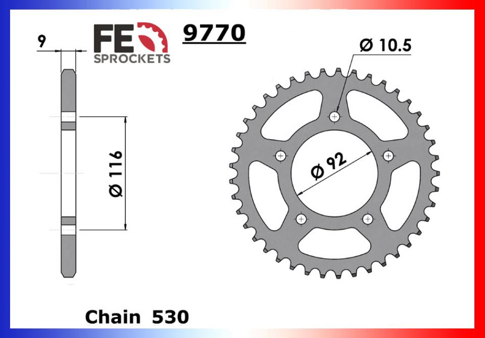 Couronne de transmission Sunstar pour Moto Kawasaki 1400 ZZR 2006 à 2007 42 dents / ARG Neuf en destockage