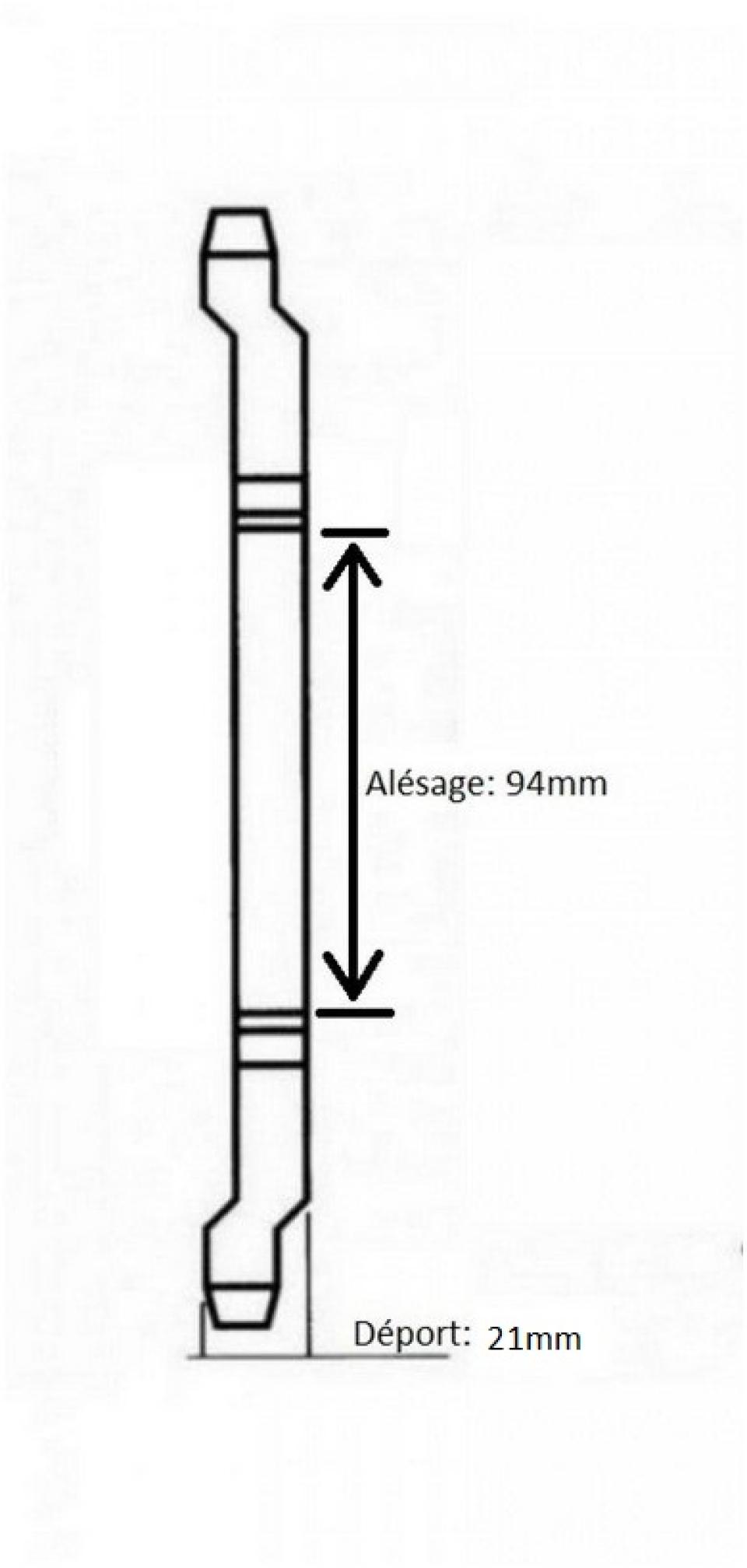 Couronne de transmission 52 dts pas 415 Ø94mm Dép 21mm 11T pour mobylette cyclo