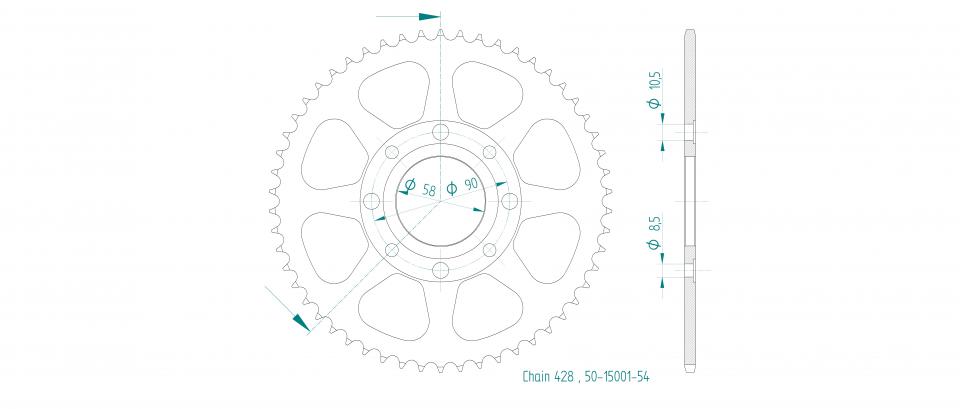 Couronne de transmission Esjot pour Auto Neuf
