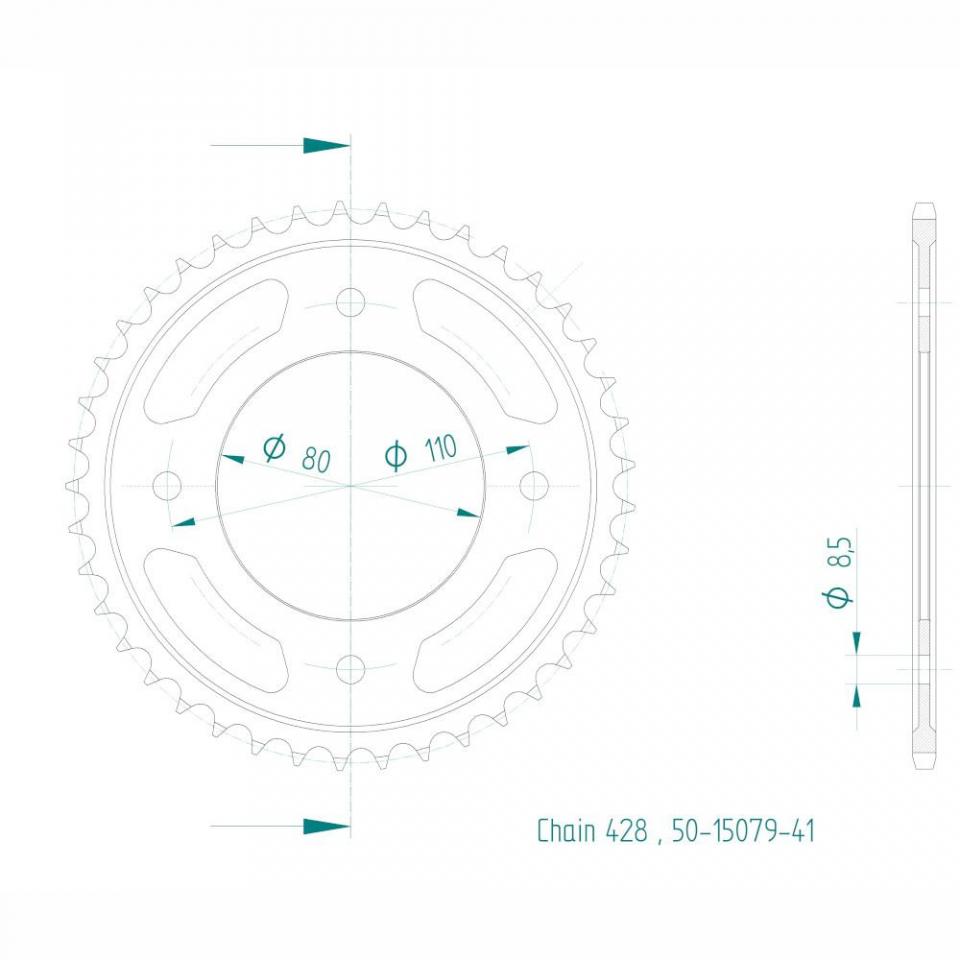 Couronne de transmission Esjot pour Moto Honda 125 CB F EURO5 2021 à 2023 Neuf