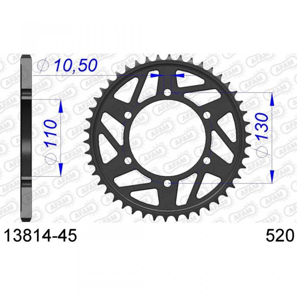 Couronne de transmission Afam pour Moto Suzuki 1000 GSX-SF 2015 à 2018 Neuf