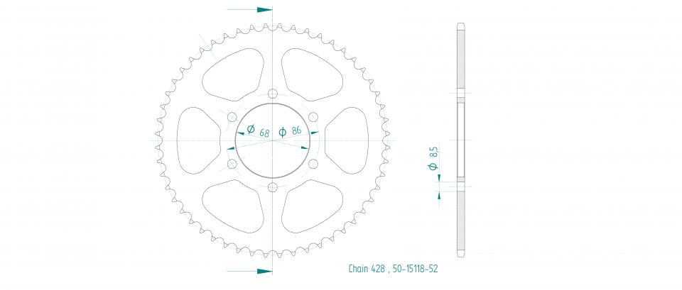 Couronne de transmission Esjot pour Auto Neuf