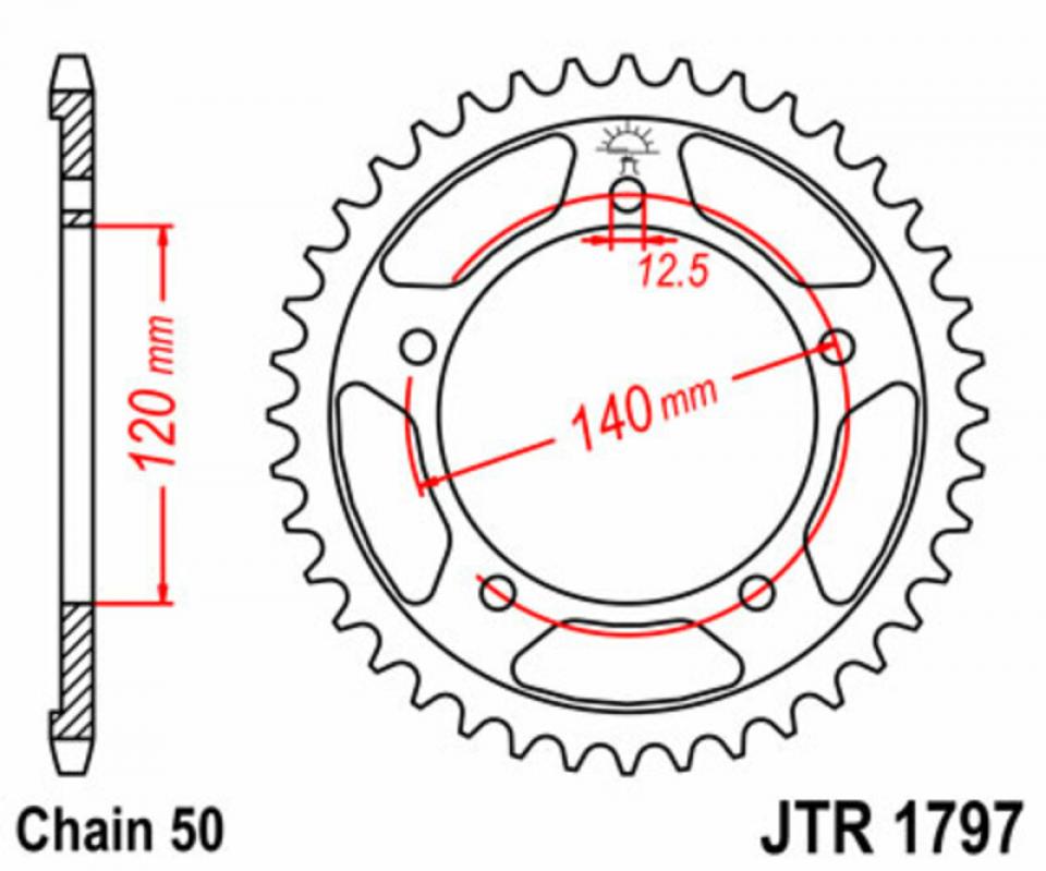 Couronne de transmission JT pour moto Suzuki 1400 GSX 2001 à 2007 41 dts Pas 530