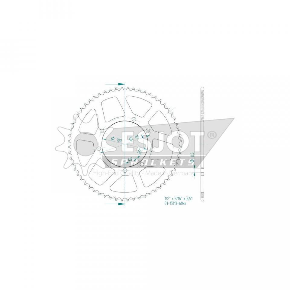 Couronne de transmission Esjot pour Auto Neuf