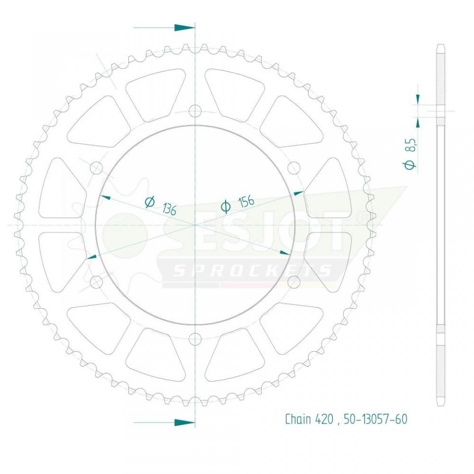 Couronne de transmission Esjot pour Auto Neuf