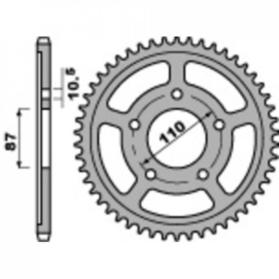 Couronne de transmission PBR pour moto Suzuki 750 Gsx-F 824 47 C45 47dts Neuf