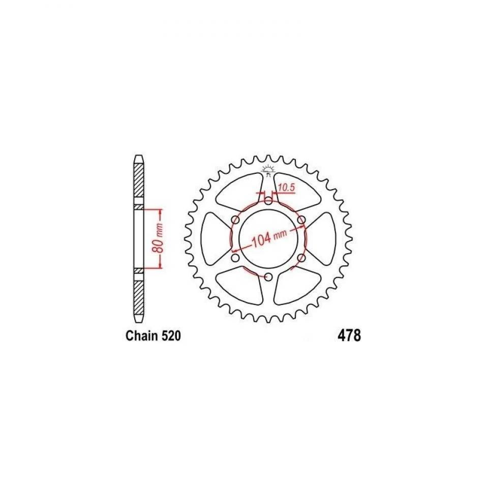 Couronne de transmission PBR pour moto Kawasaki 1000 Ninja ZX10R 43 dents Neuf