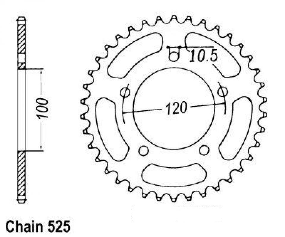 Couronne de transmission PBR pour Moto Aprilia 1200 Caponord 2013 à 2016 4363 41 C45 / 41dts P525 Al100 Neuf