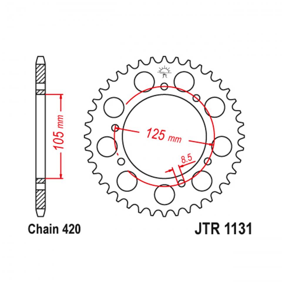 Couronne de transmission JT Sprockets pour Auto Neuf